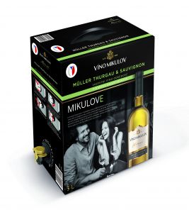 Víno Mikulov Morava Müller Thurgau a Sauvignon, bag in box 3l