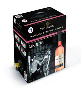 Víno Mikulov Morava Frankovka a Cabernet Moravia, bag in box 3l