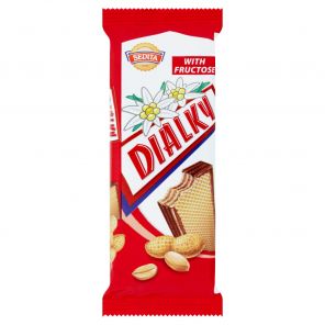 Sedita Dialky Oplatky s krémovou náplní s arašídy s fruktózou v kakaové polevě 40g