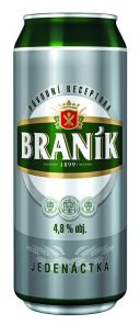 Braník Jedenáctka pivo ležák světlý 0,5l