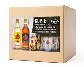 Havana Club 3Y 3x1l + 6xSKLO SET