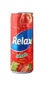 Relax limonáda Jahoda 0,33 L plech