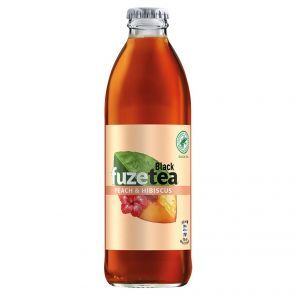 FUZETEA Černý čaj Broskev/Ibišek 0,25l sklo