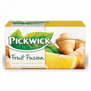 Pickwick Fruit Fusion Ovocnobylinný čaj se zázvorem, citronem a citronovou trávou 20 x 2g (40g)