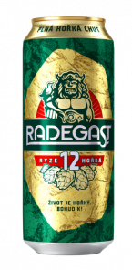 Radegast Ryze hořká 12, plech 0,5l