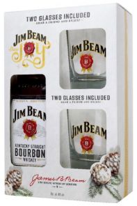 Jim Beam White 40% 0,7l + 2x sklo