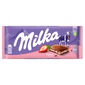 Milka čokoláda Jahodová mléčná 100g