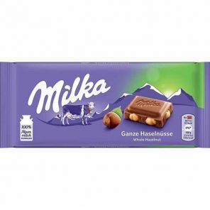 Milka čokoláda Oříšková mléčná s celými ořechy 100g