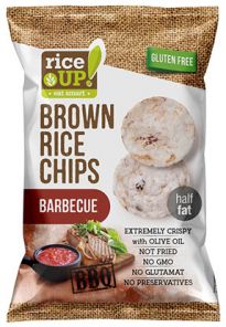 RICE UP Brown Rice Chips BARBEQUE 60g