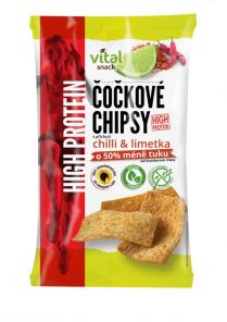 VITAL SNACK Čočkové chipsy LIMETKA&CHILLI 65g