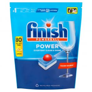 Finish Powerball Power All in 1 Lemon tablety do myčky nádobí 80 ks 1,28kg